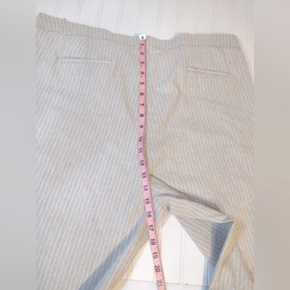 Amanda + Chelsea women's striped cream stretchy pants size (22)W - Picture 13 of 14
